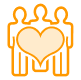 People and heart icon